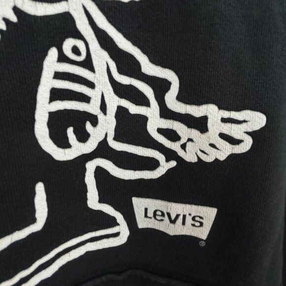 Levi’s x Peanuts Snoopy Graphic Hoodie Black Men's Medium - Picture 4 of 13